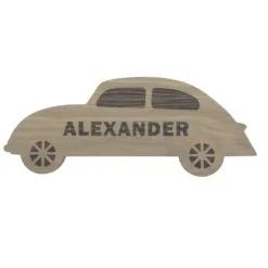 Bil navneskilt - træ