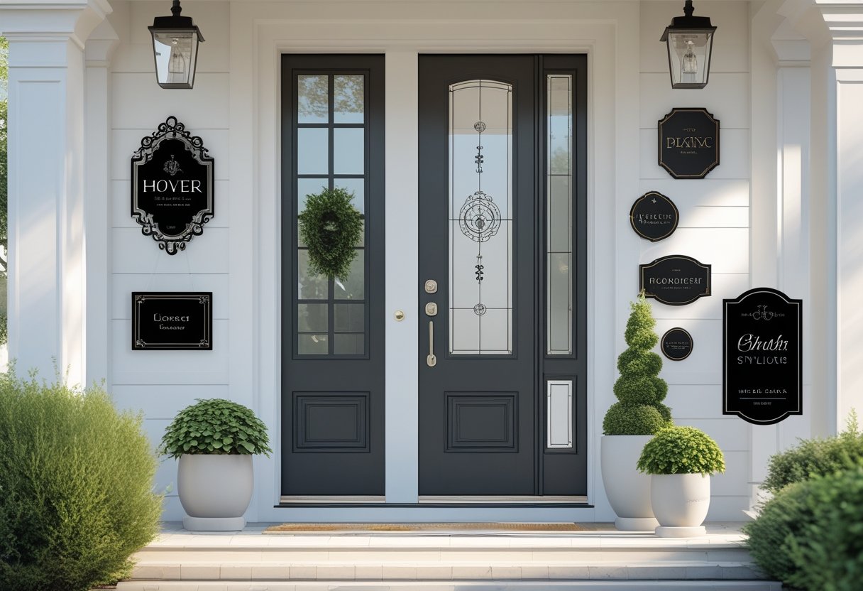 Sadan vaelger du det perfekte hoveddor skilt og design